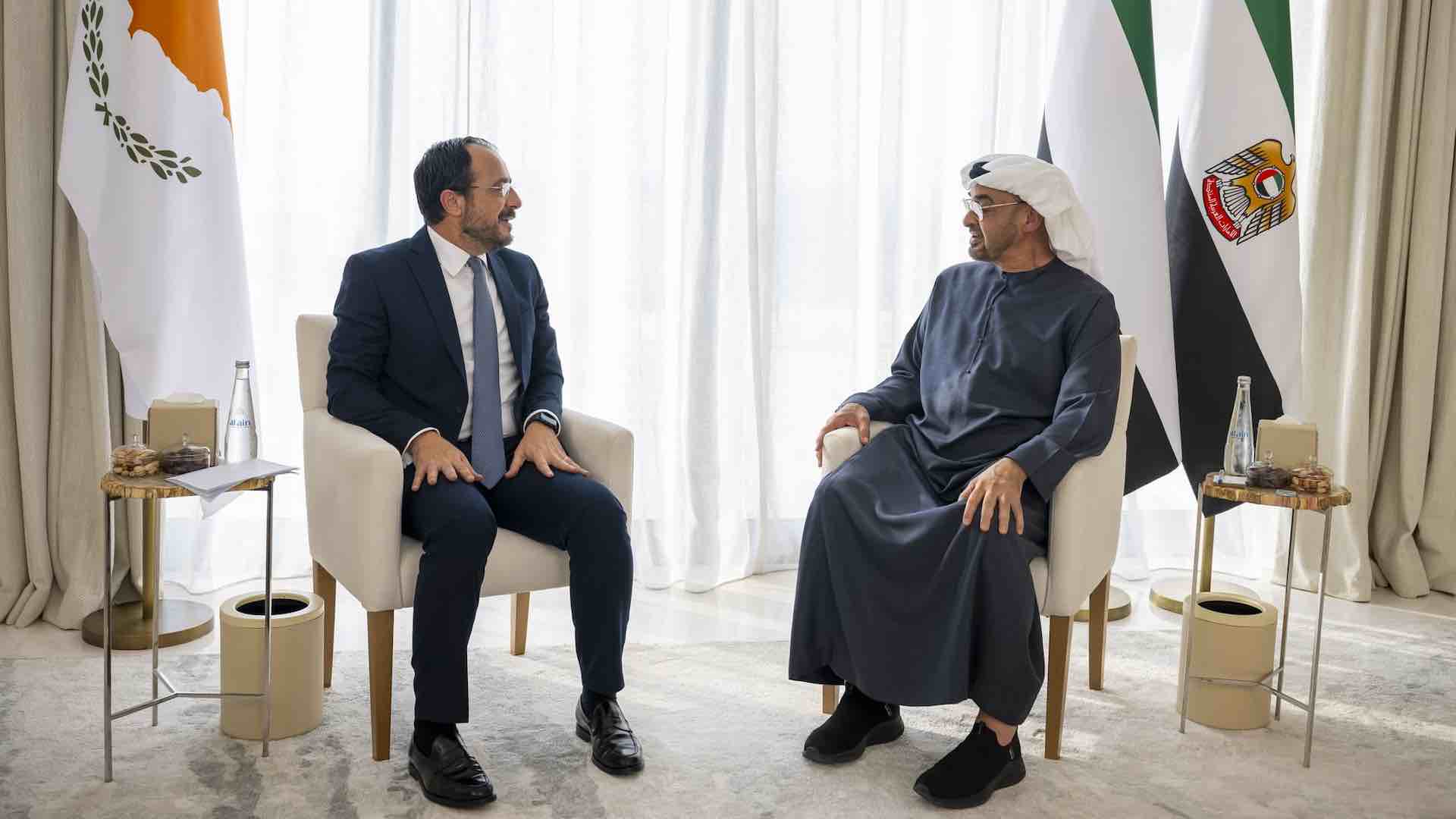 Presidents of UAE and Cyprus commit to enhancing strategic relations